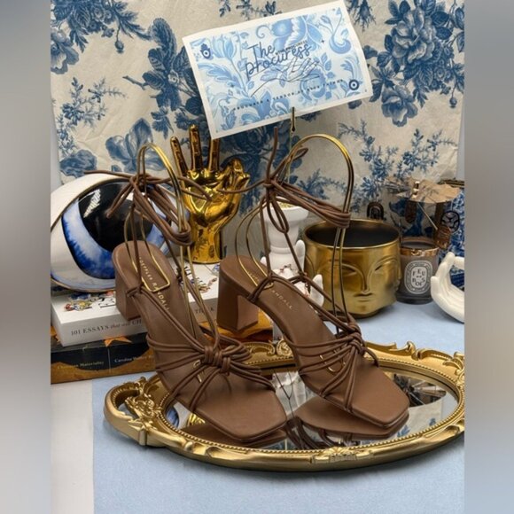 🆕 LOEFFLER RANDALL 🧿 NWOT Ryder Leather Knotted Sandals, Chocolate Brown, Sz 7 - Picture 2 of 16